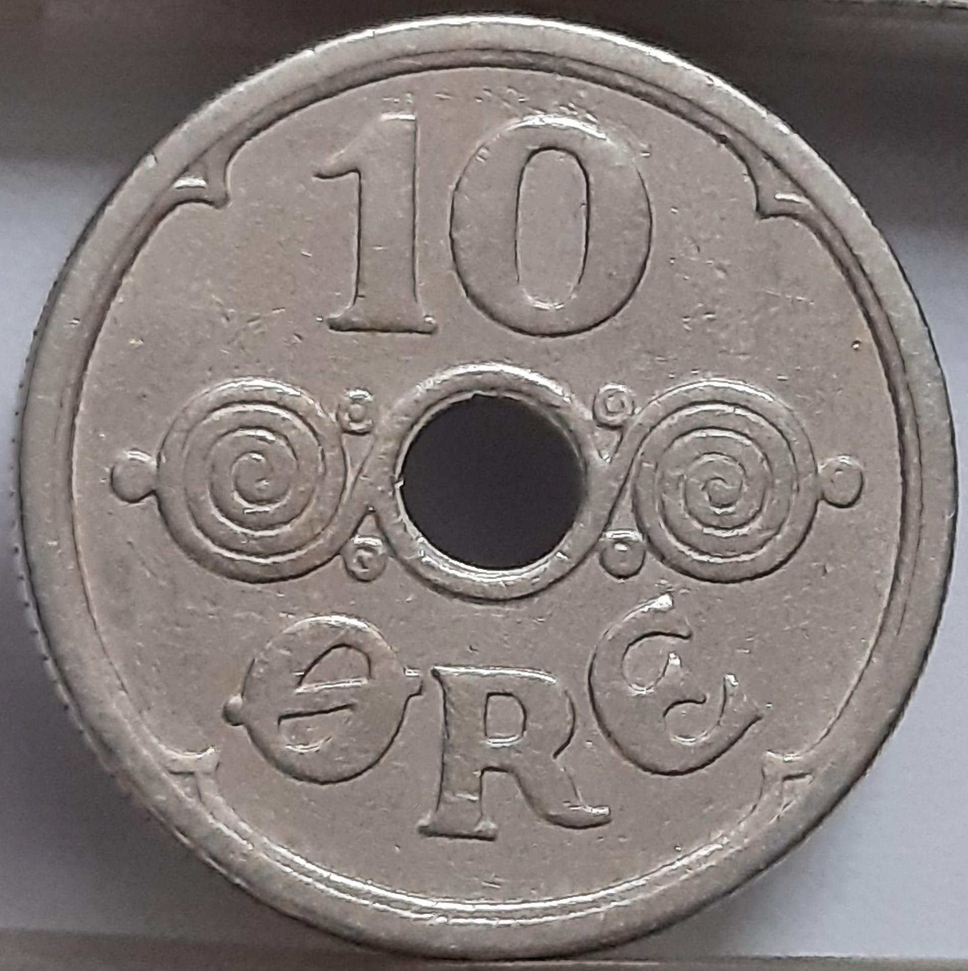 Danija 10 Erių 1924 KM#822 (6708)