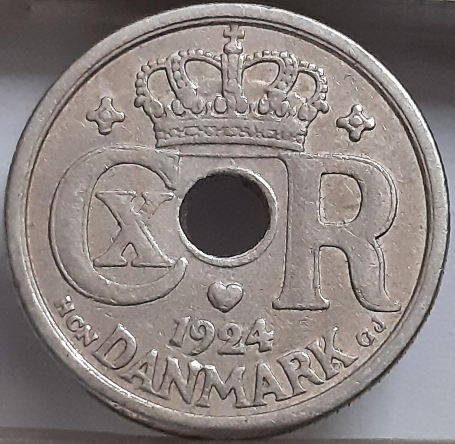 Danija 10 Erių 1924 KM#822 (6708)