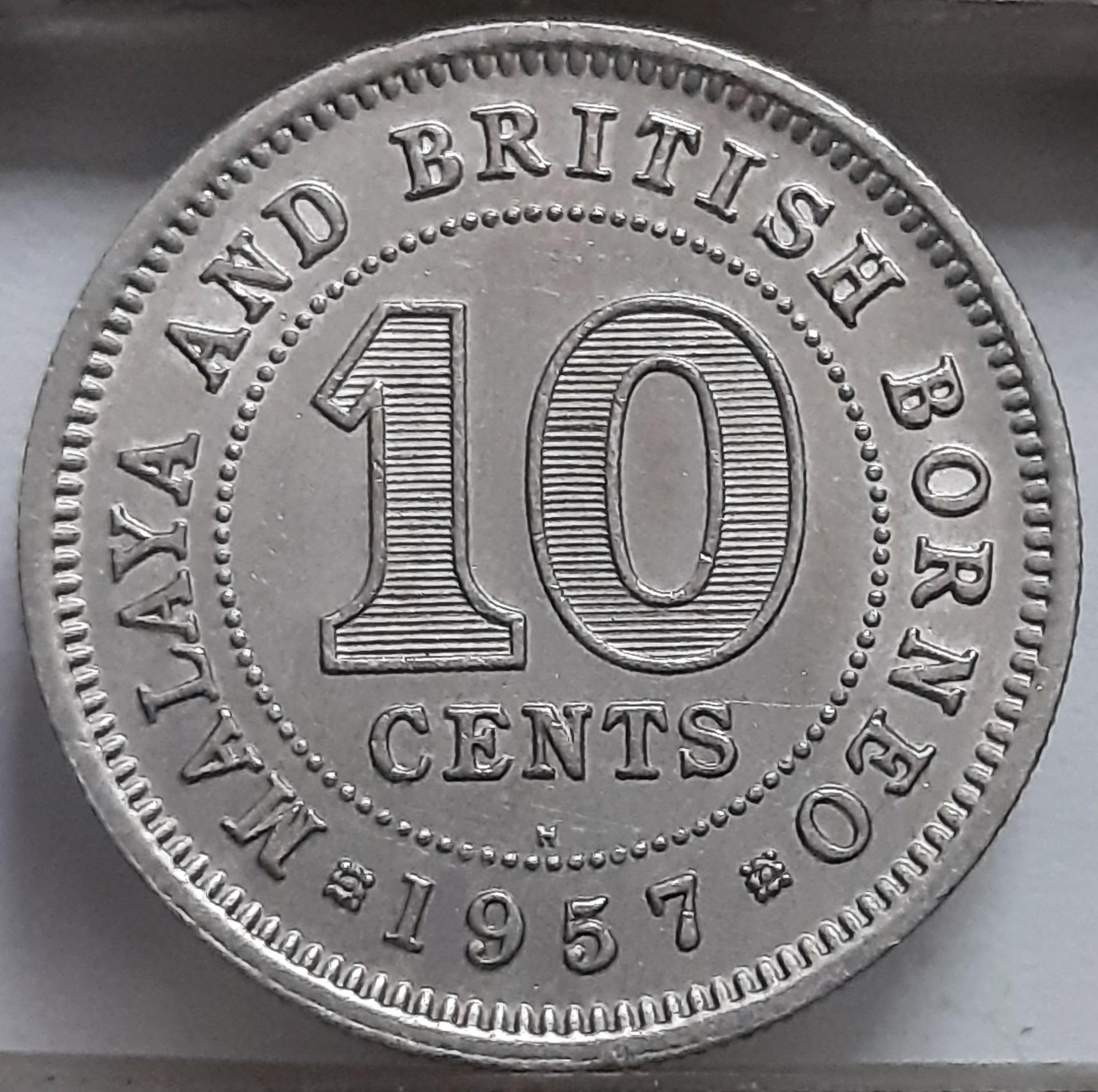 Malaja ir Britų Borneo 10 Centų 1957 H KM#2 (6076