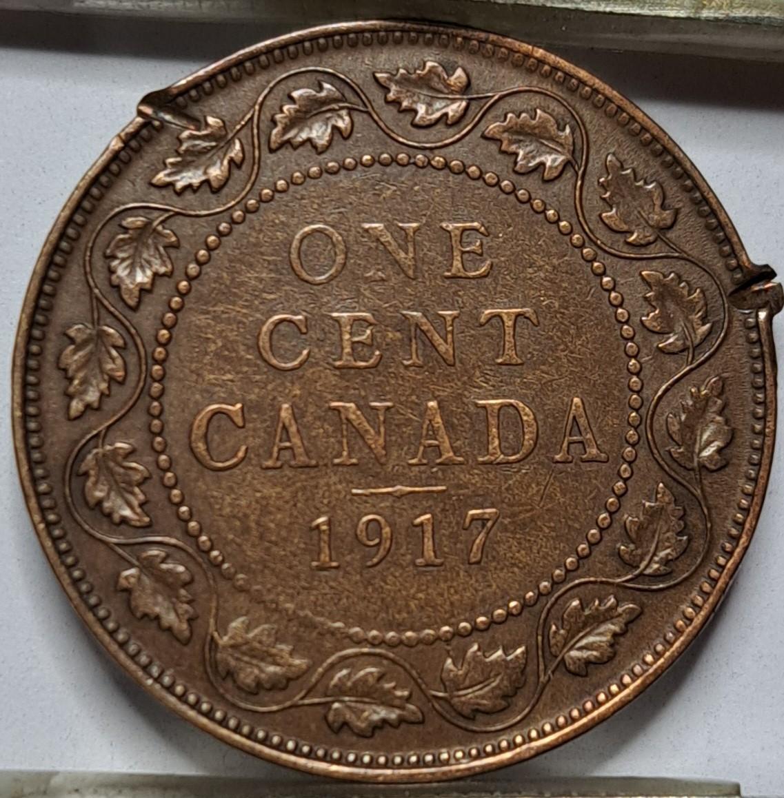 Kanada 1 Centas 1917 KM#21 Bronza (6068)