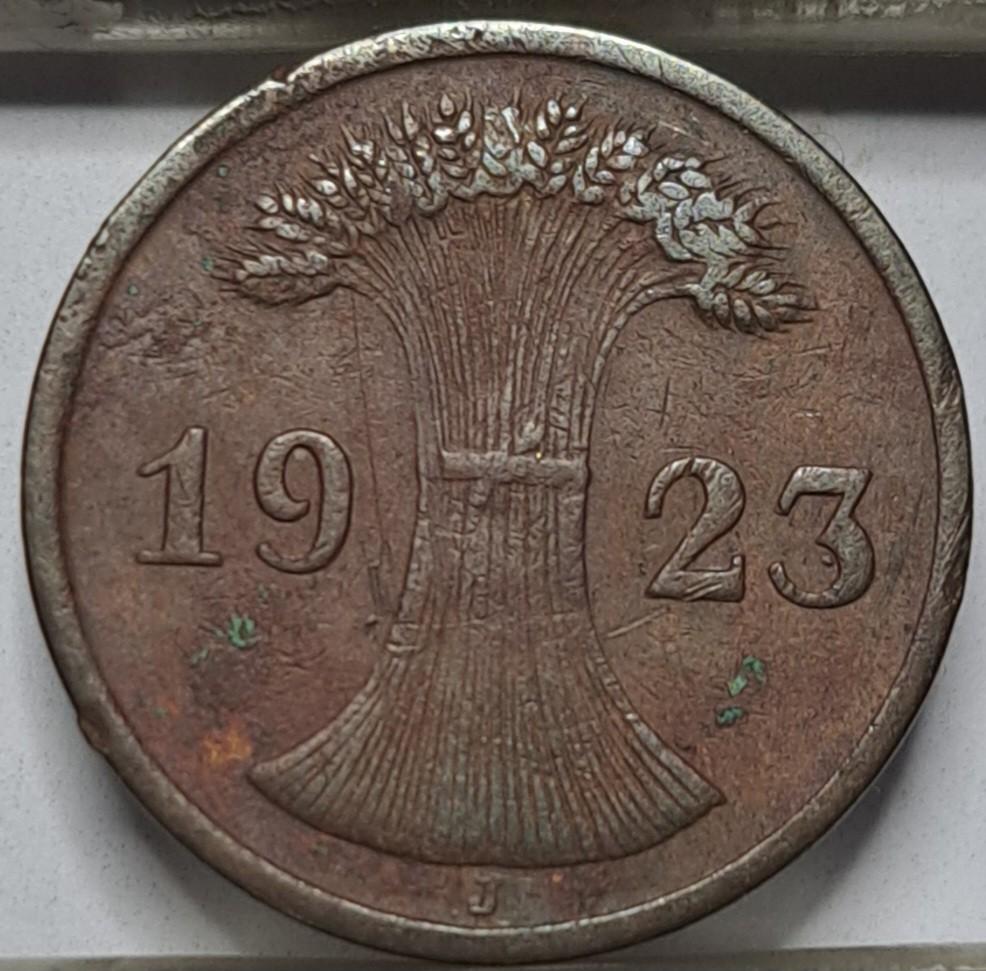 Vokietija 2 Rentenpfenigai 1923 J KM#31 (6092)