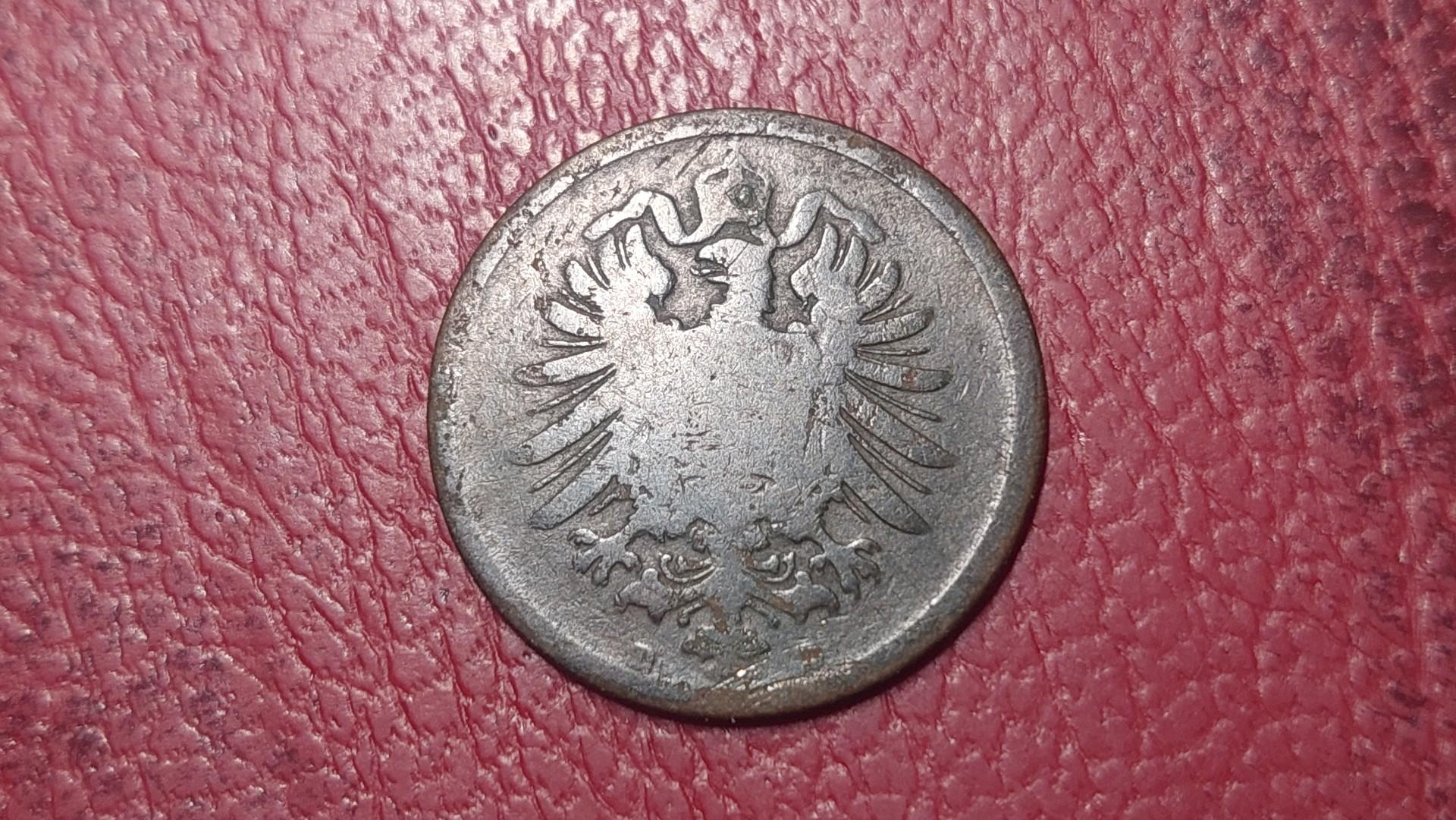 Vokietija 2 pfenigai, 1875D KM# 2