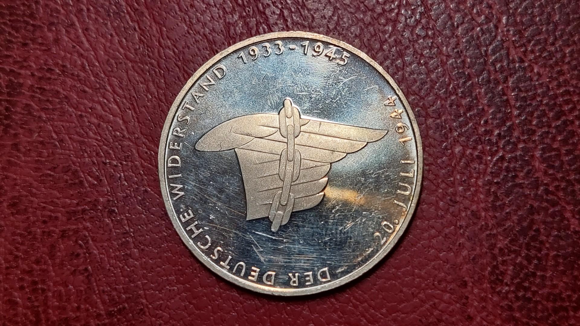 Vokietija 10 markių, 1994 KM# 182 AG 0.625