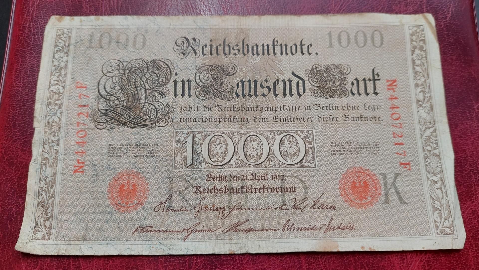 1,000 Mark 1910.04.21 Vokietija P-44b.3