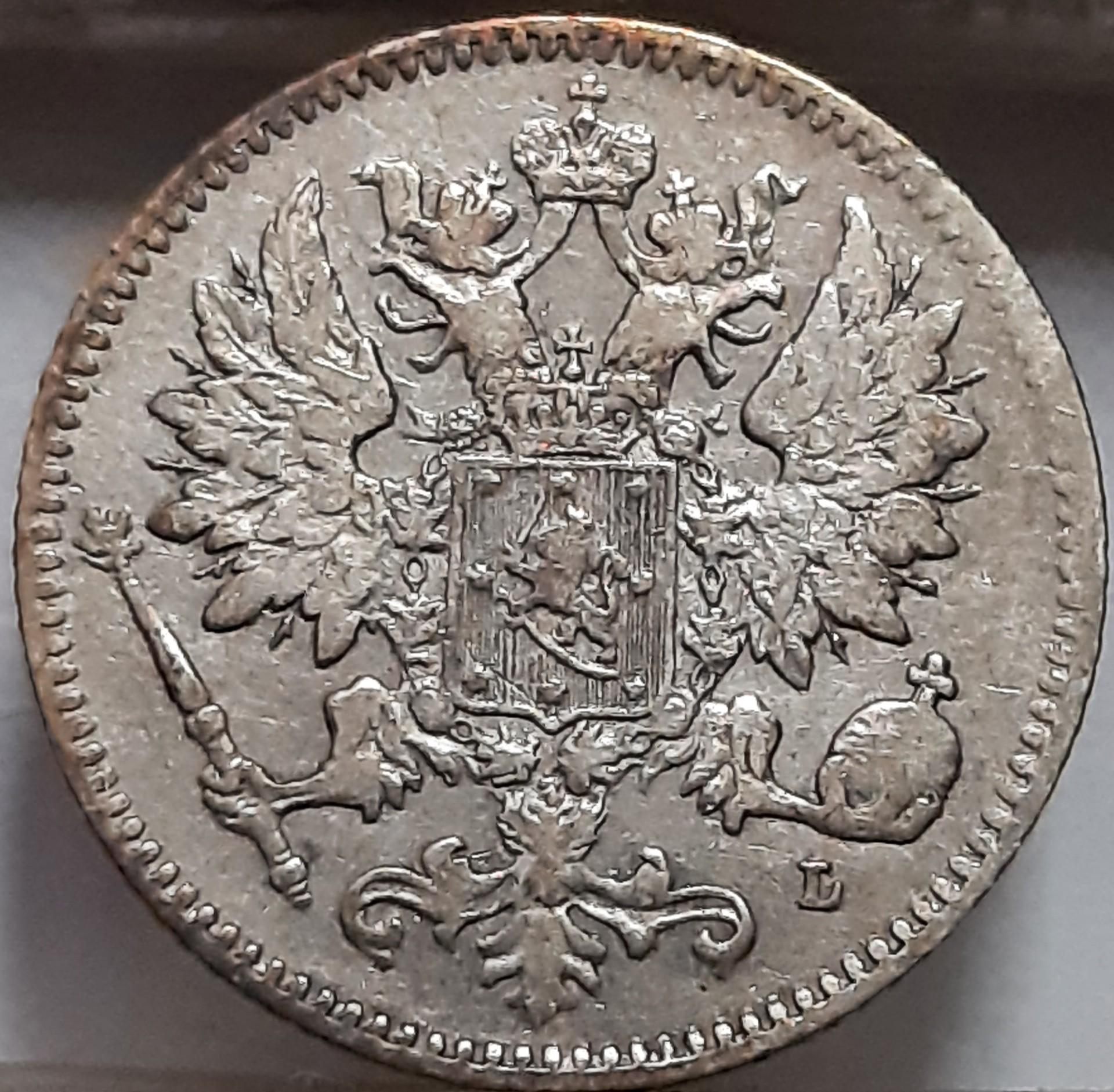 Suomija 25 Pensai 1901 KM#6.2 (6193)
