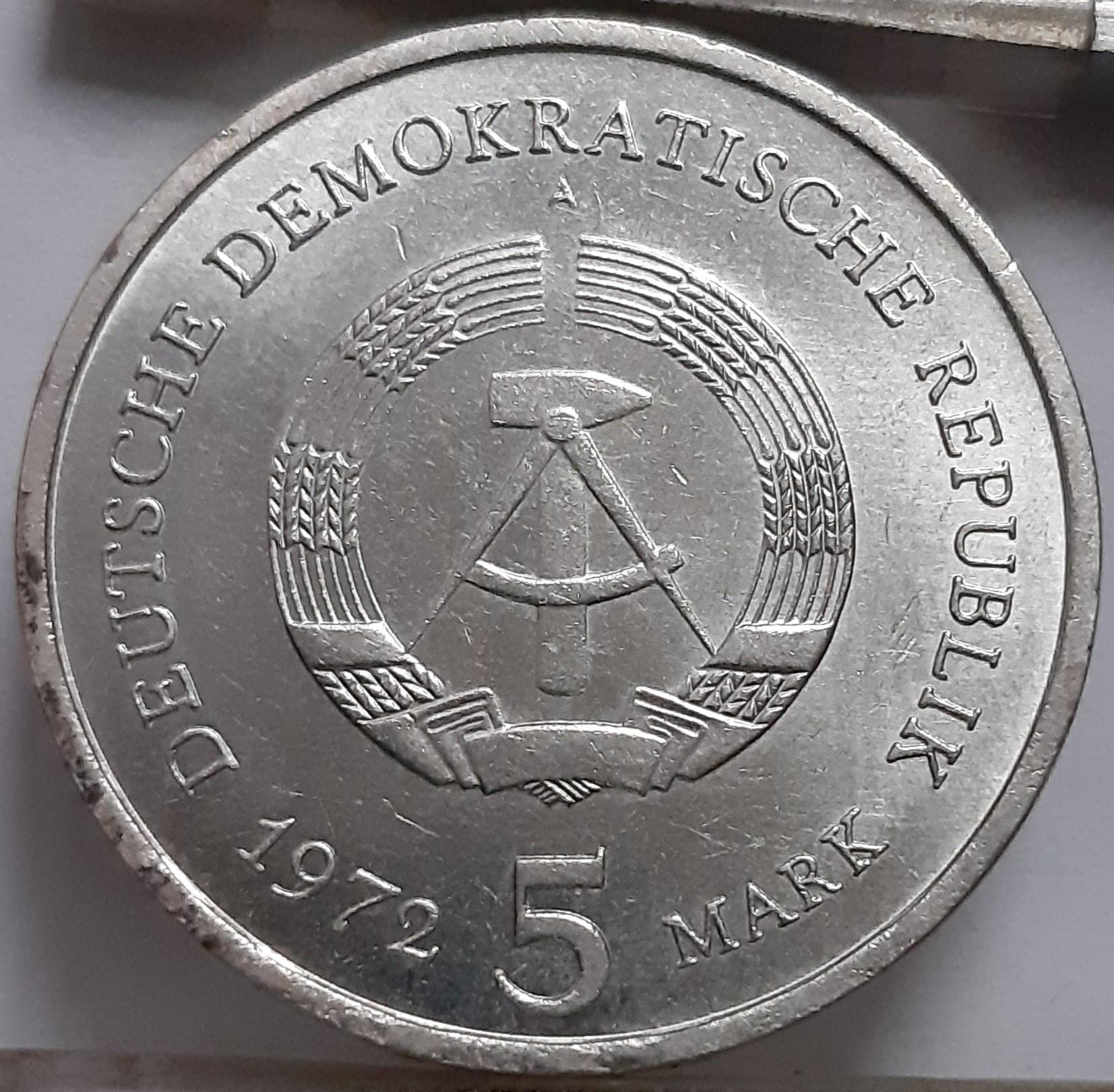 Vokietija 5 markės 1972 proginė KM#37 (6170 )