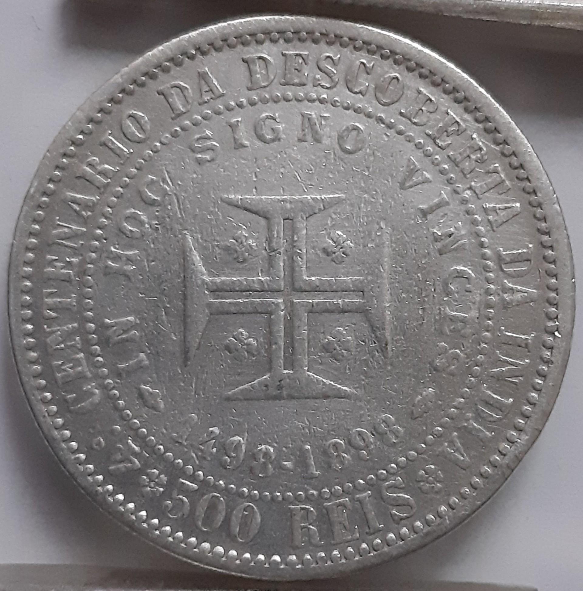 Portugalija 500 Realų 1898 KM#538 Proginė (6216)