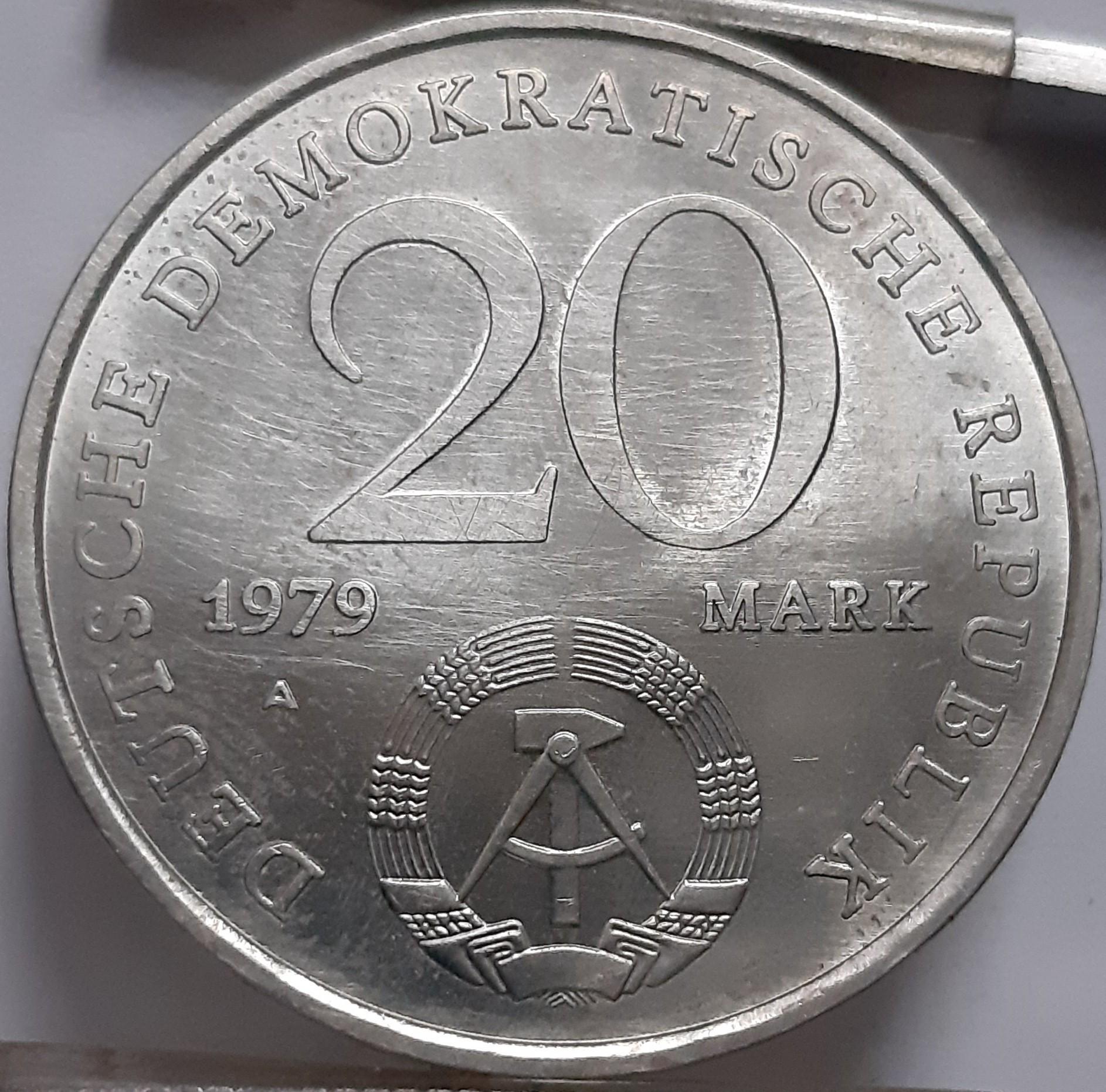 Vokietija 20 Markiu 1979 KM#75 Proginė (6194)