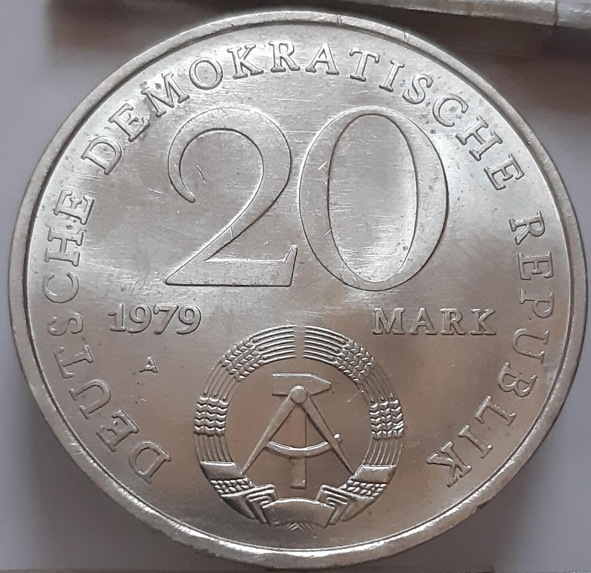Vokietija 20 Markiu 1979 KM#75 Proginė (6199)