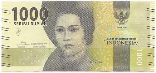 Indonezija. 1000 rupijų ( 2016/ 2017 ) UNC