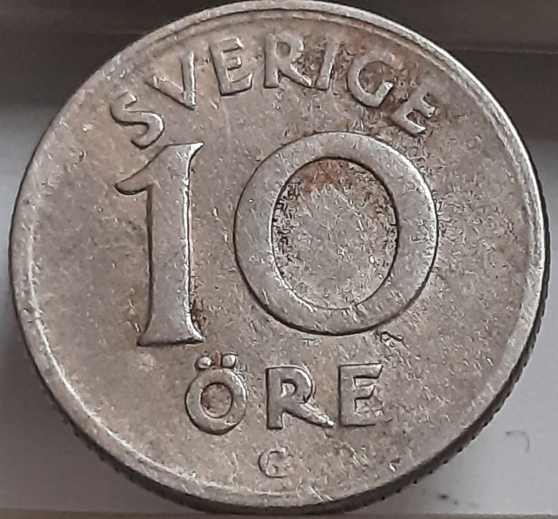 Švedija 10 erių 1940 KM#795 (6290)