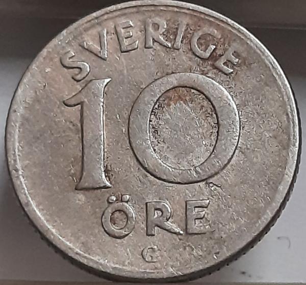 Švedija 10 erių 1940 KM#795 (6290)