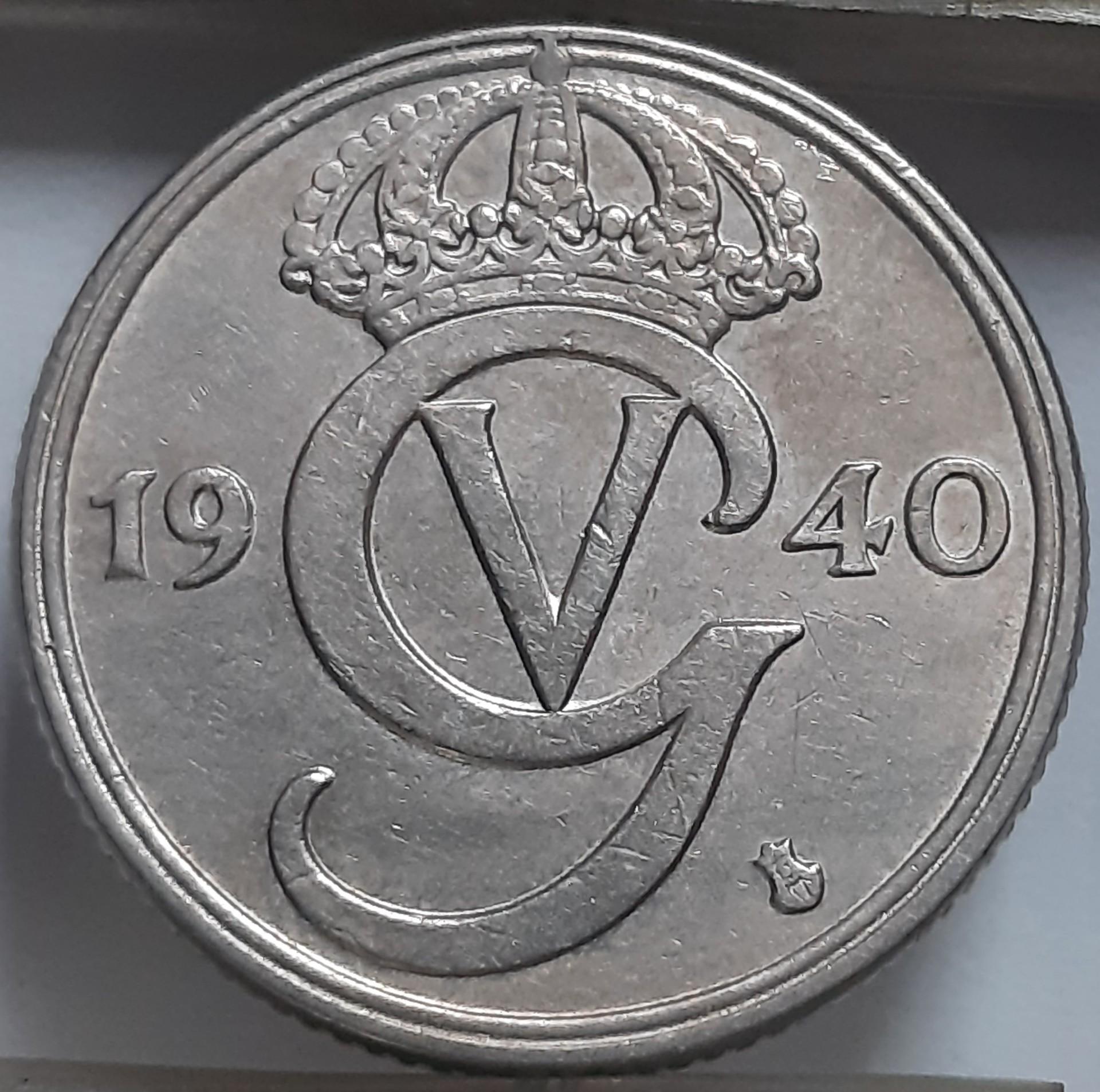 Švedija 50 erių 1940 KM#796 (6293)