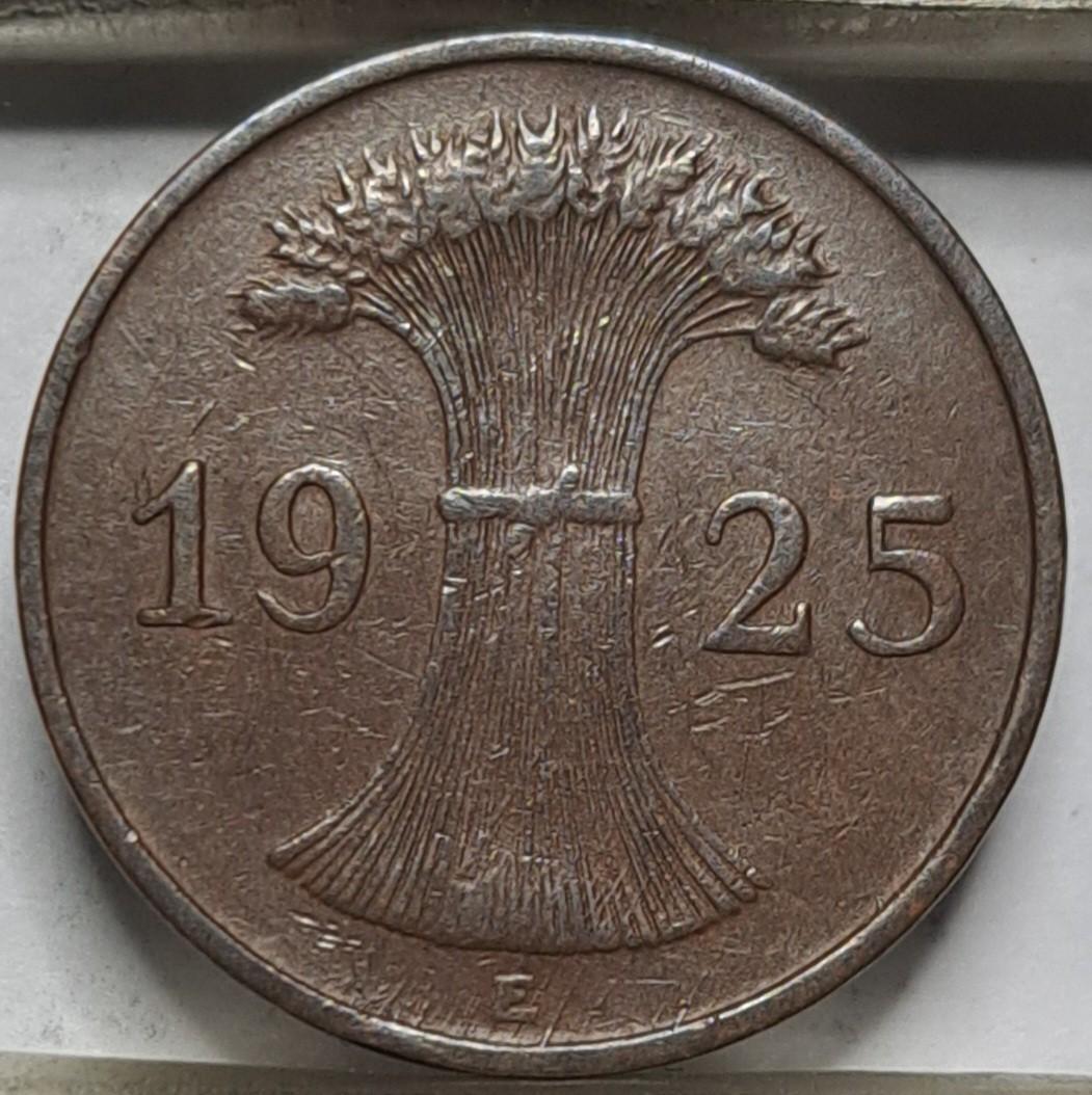 Vokietija 1 reichspfenigas E 1925 KM#37 (6318)