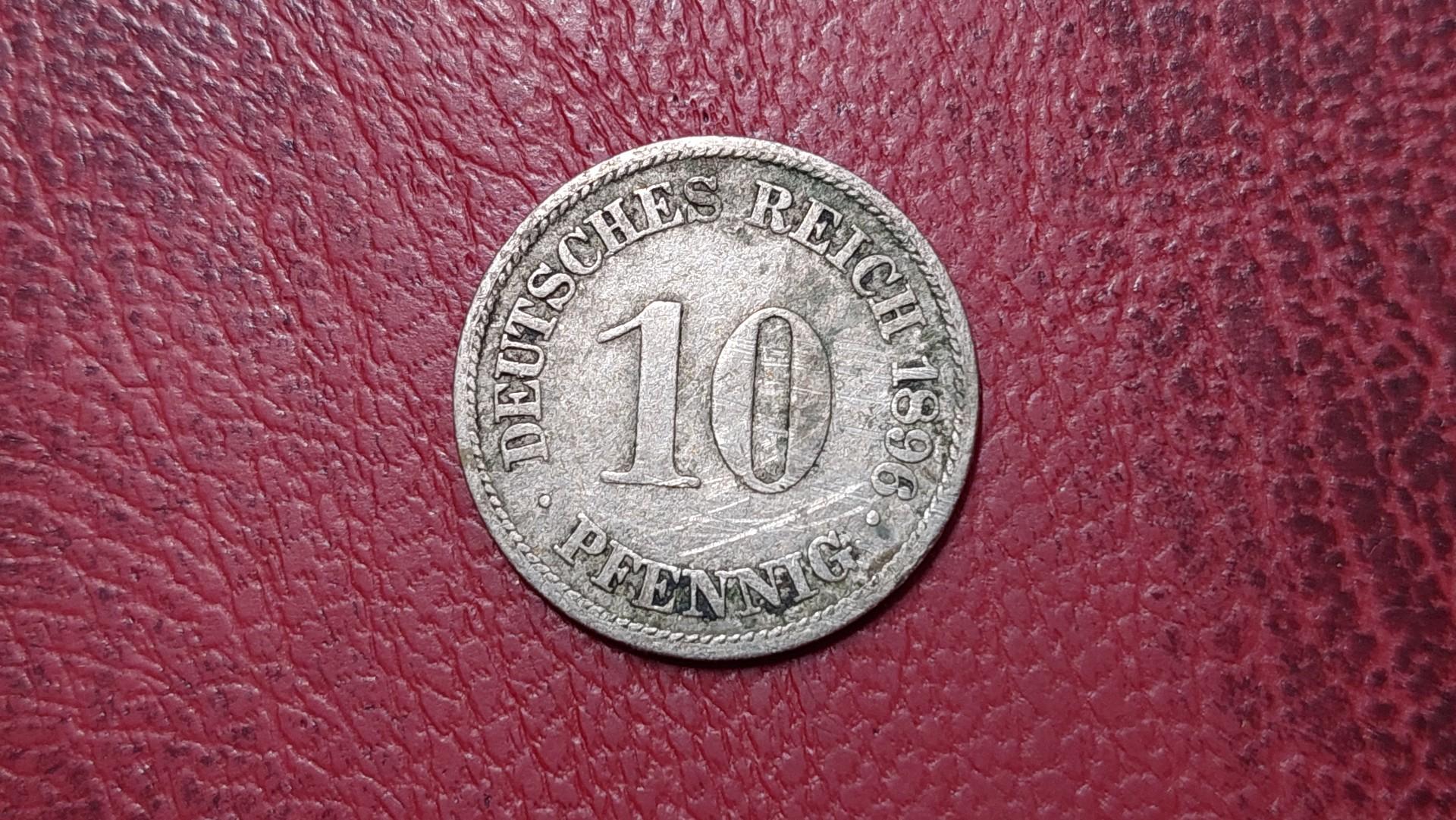 Vokietija 10 pfenigų, 1896A KM# 12