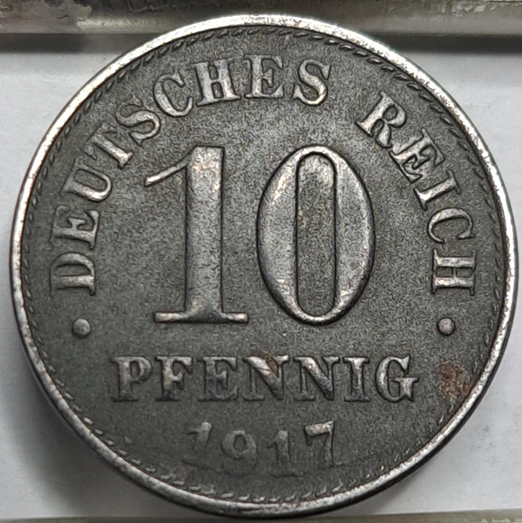 Vokietija 10 pfenigų A 1917 KM#20 (6328)