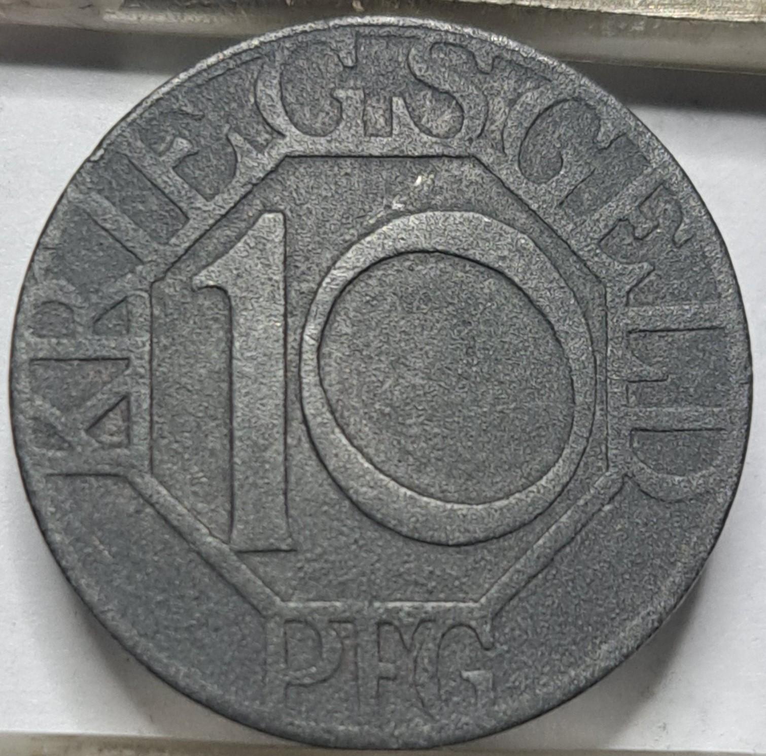 Dortmundas 10 pfenigų 1917 N#25781 (6335)