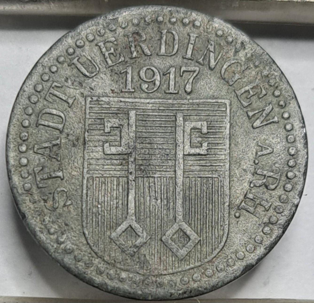 Uerdingenas 10 pfenigų 1917 N#16503 (6337)