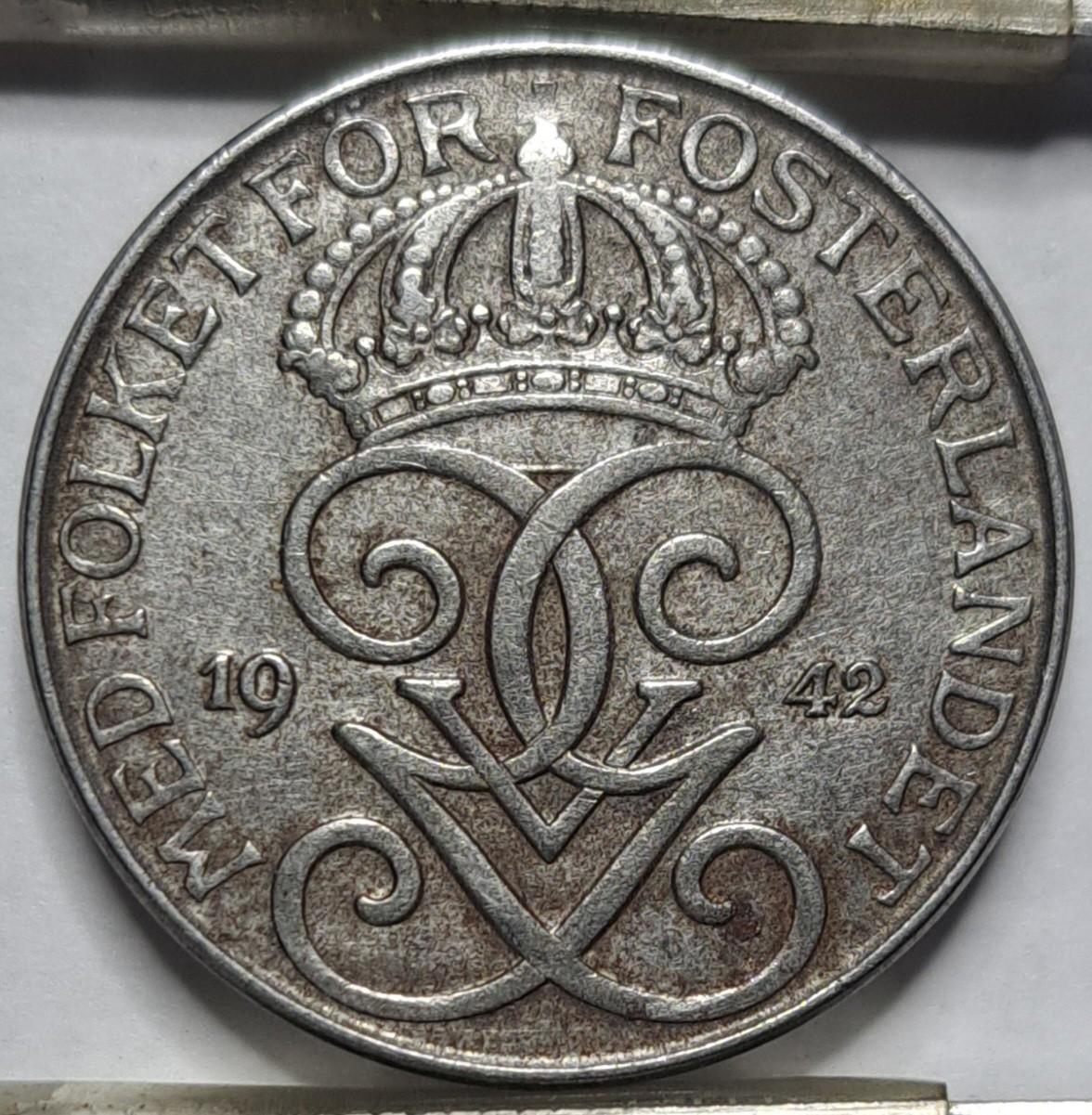 Švedija 5 erės 1942 KM#812 (6342)