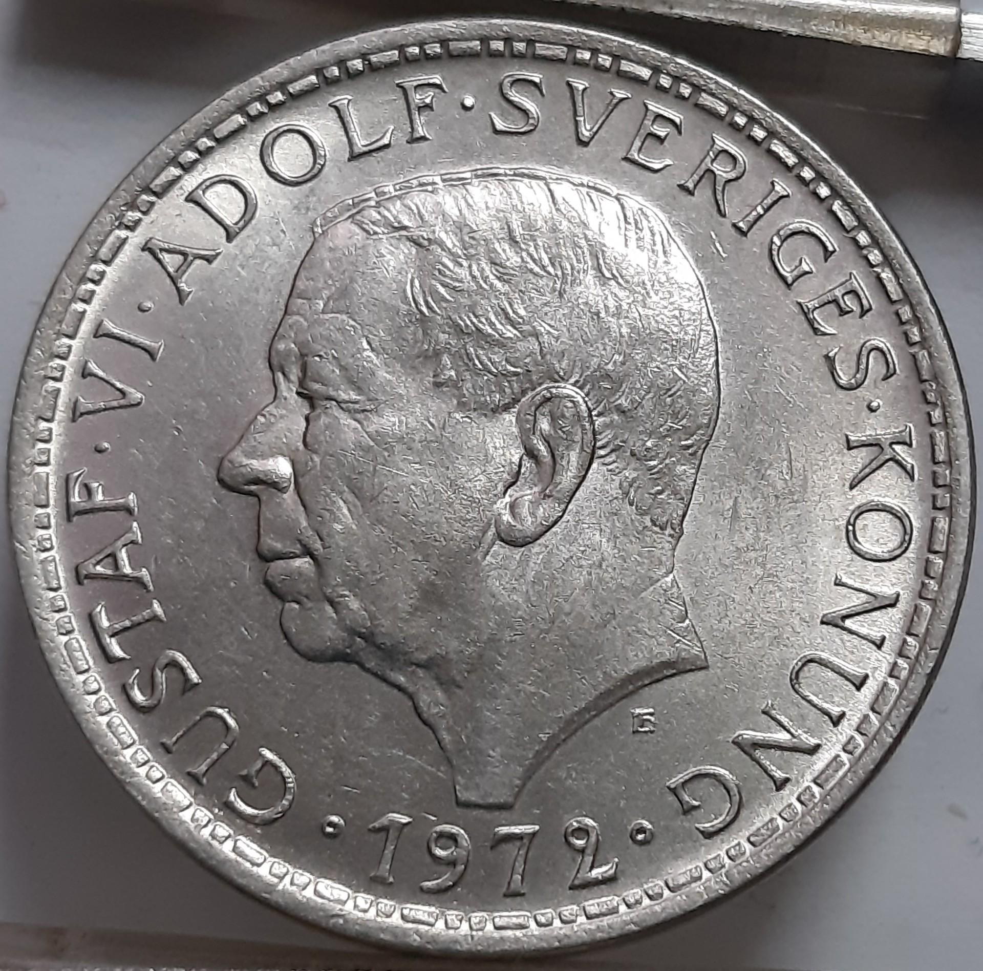 Švedija 5 kronos 1972 KM#846 (6353)