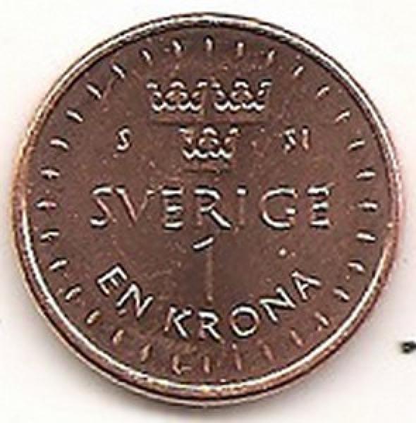 Švedija. 1 krona ( 2016 ) XF