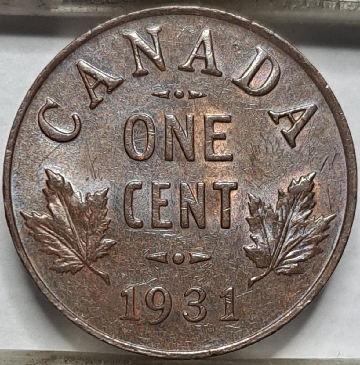 Kanada 1 centas 1931 KM#28 (6356)