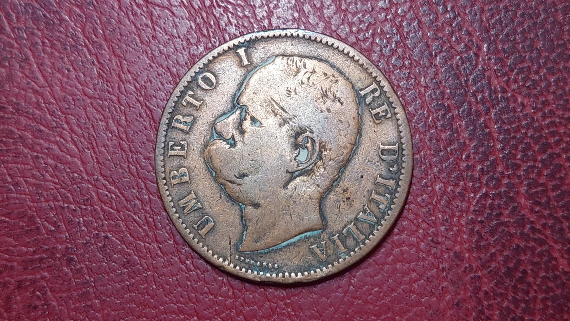 Italija 10 čentezimų, 1894BI KM# 27