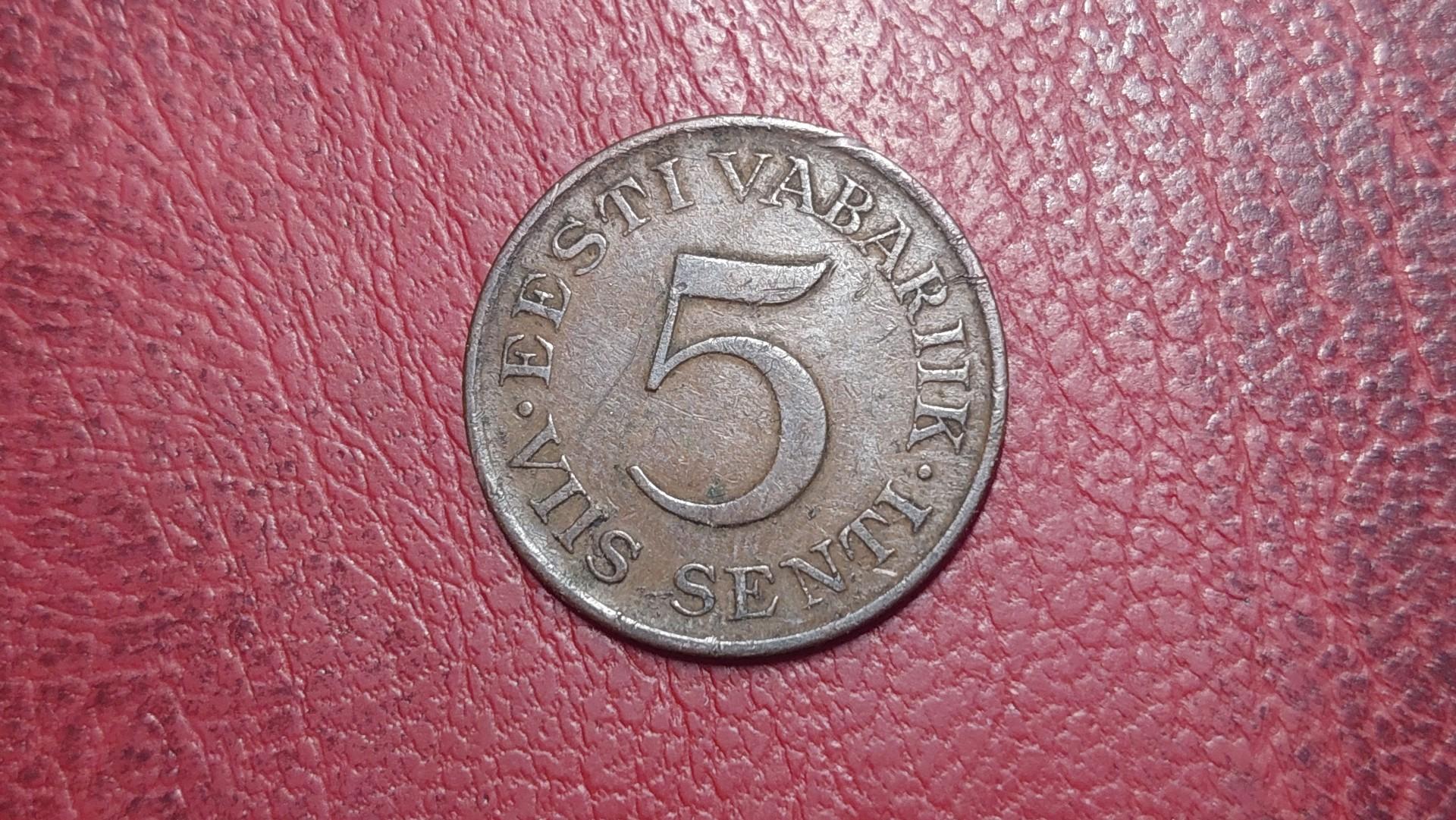 Estija 5 sentai, 1931 KM# 11