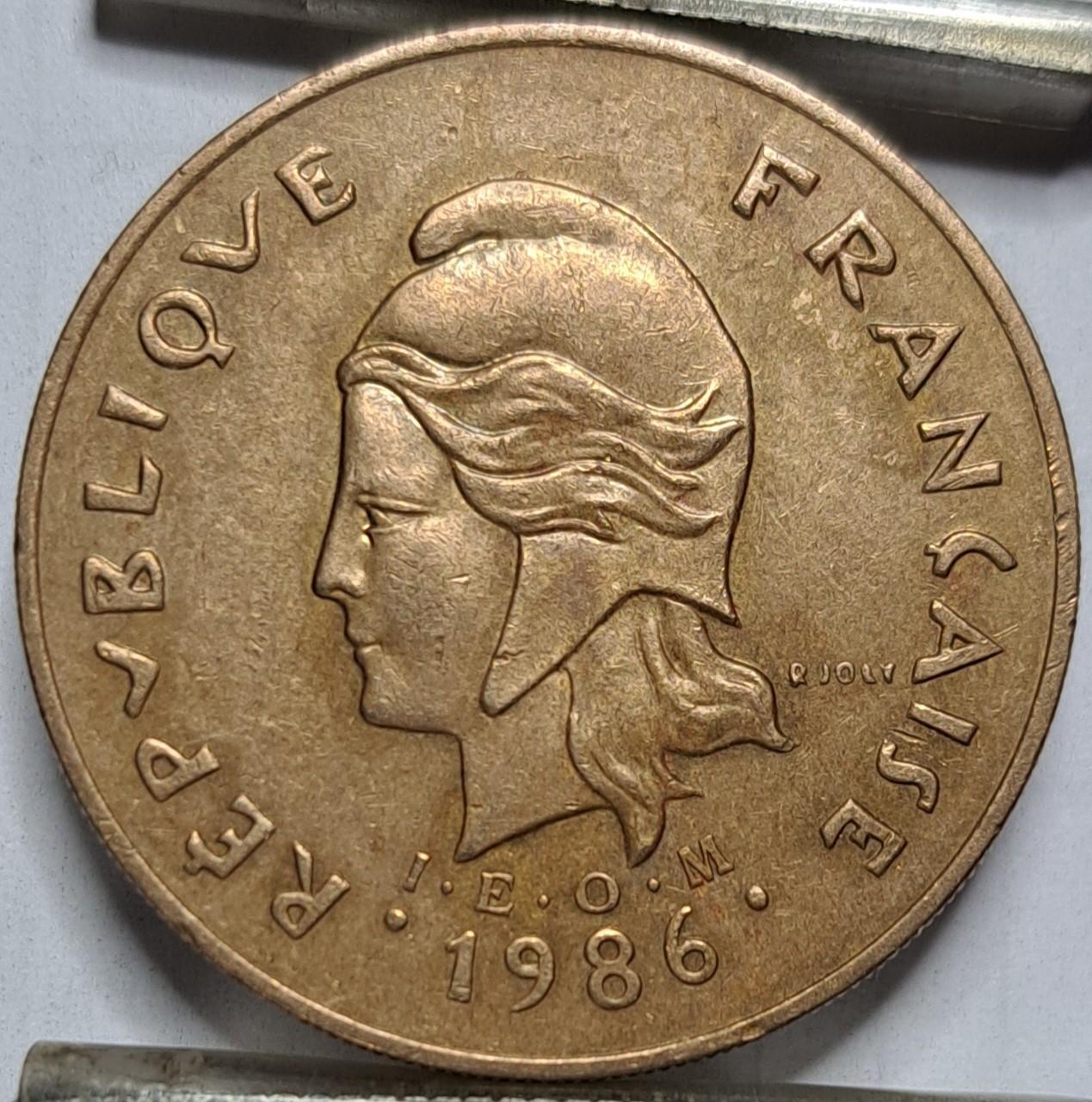 Prancūzijos Polinezija 100 frankų 1986 KM#14 (6391)