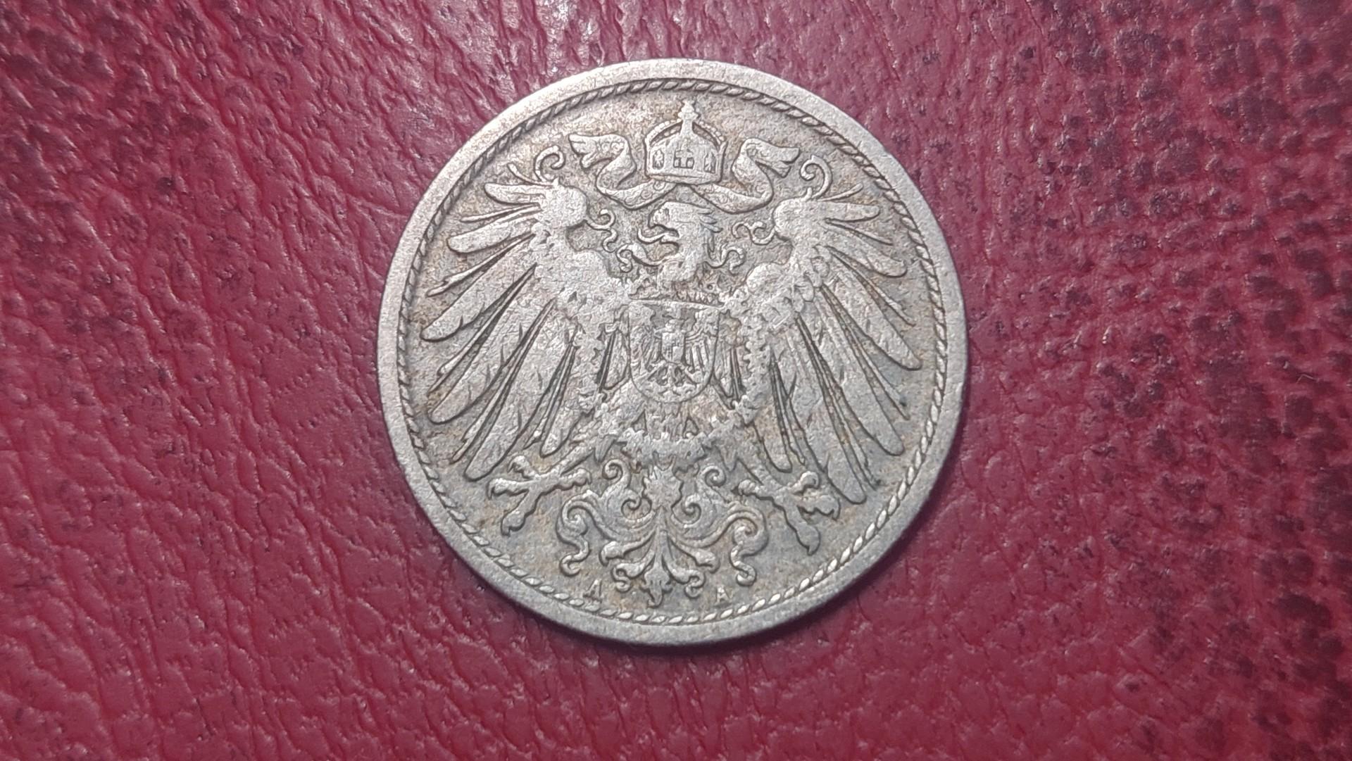 Vokietija 10 pfenigų, 1907A KM# 12