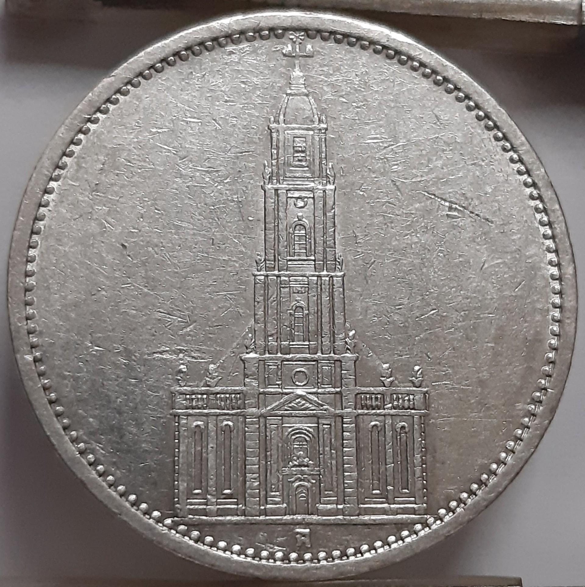 Vokietija 5 reichsmarkės A 1934 KM#83 Proginė (6413)