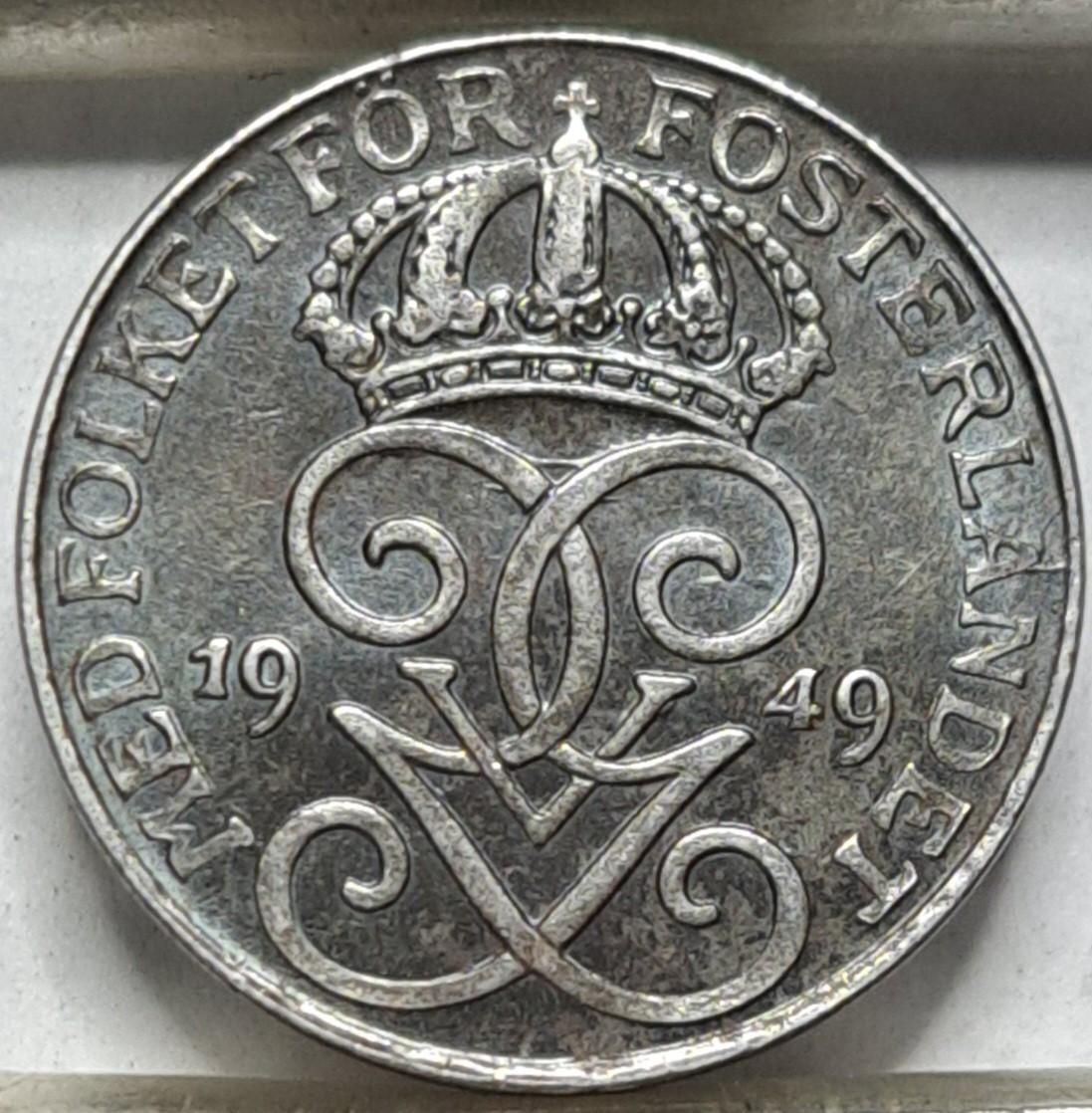 Švedija 1 erė 1949 KM#810 (6451)