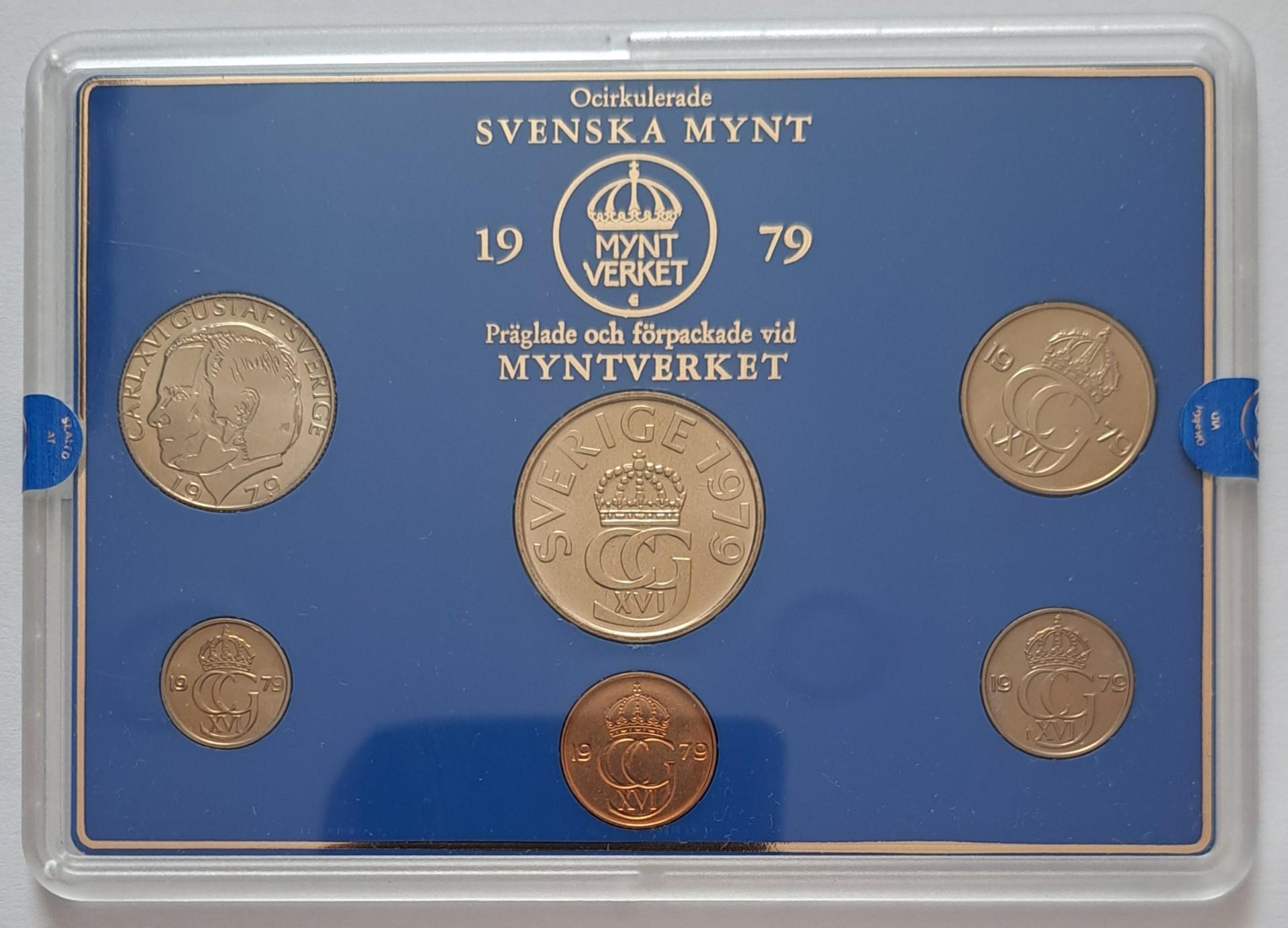 Švedijos UNC 1979 6 monetų setas (6456)