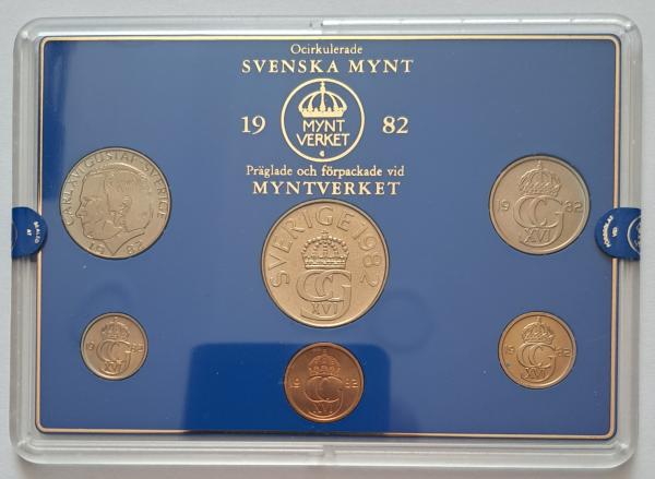 Švedijos UNC 1982 6 monetų setas (6459)