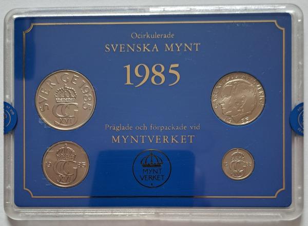 Švedijos UNC 1985 4 monetų setas (6462)