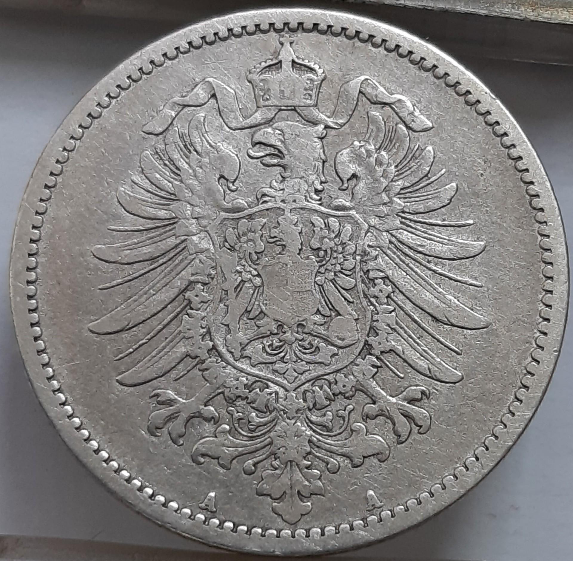 Vokietija 1 markė 1887 A KM#7 (6468)