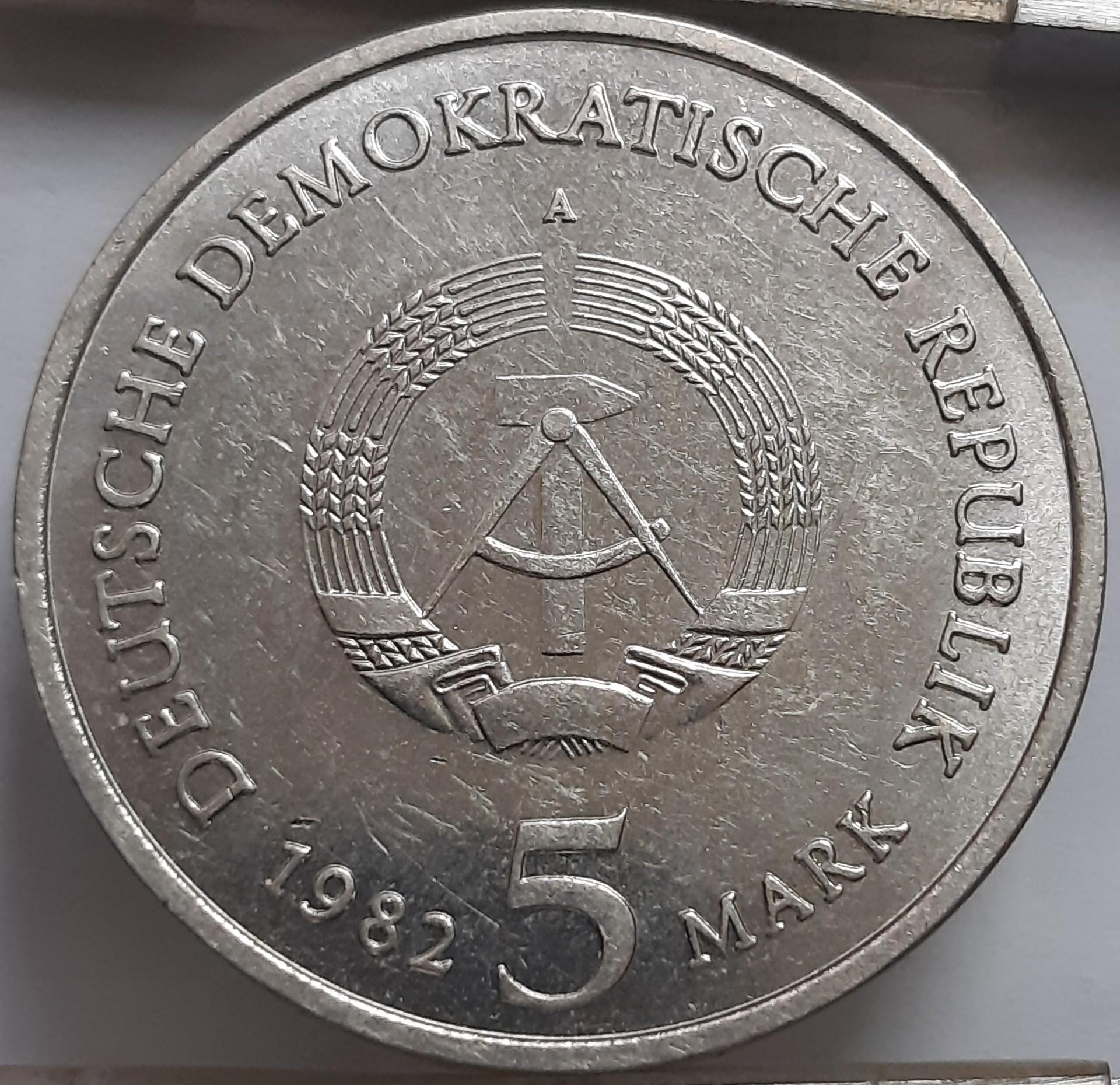 Vokietija -VDR 5 markės 1982 KM#85 proginė (6250)