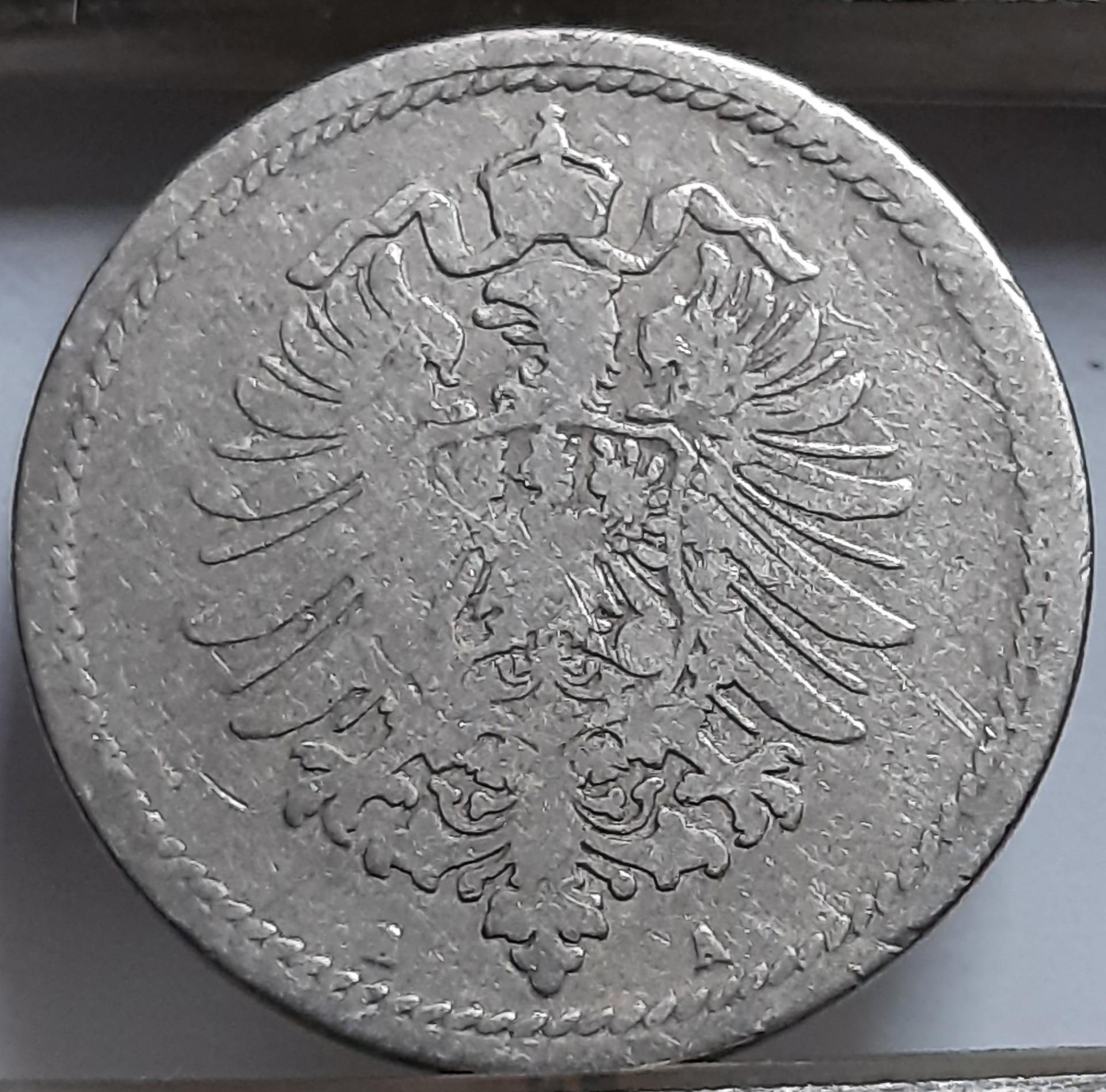 Vokietija 5 pfenigai A 1888 KM#3 (6485)