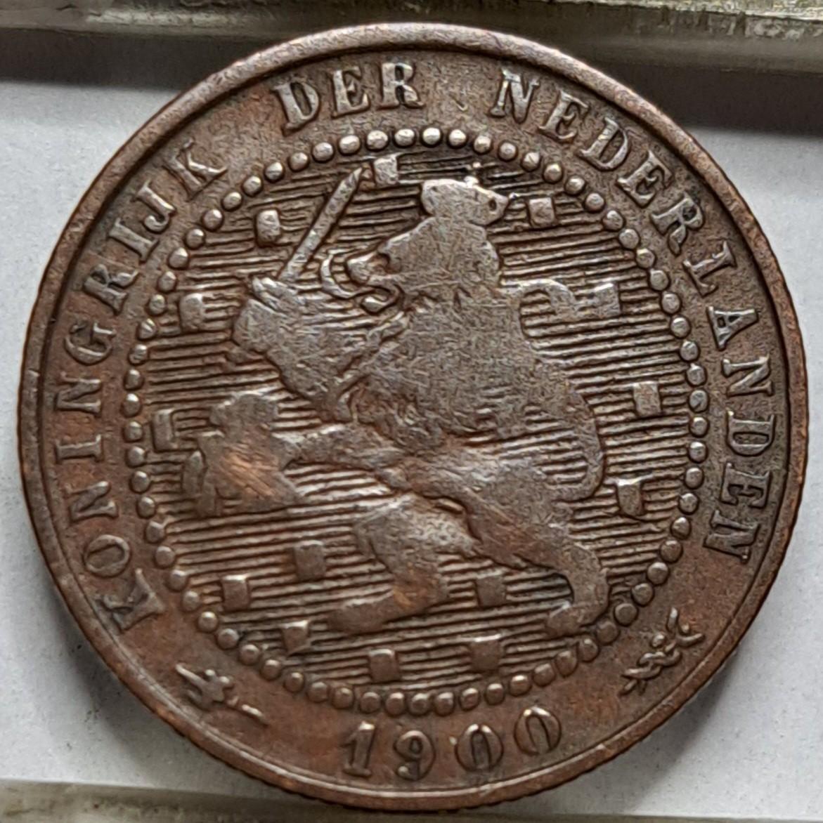 Nyderlandai 1 Centas 1900 KM#107 (6493)