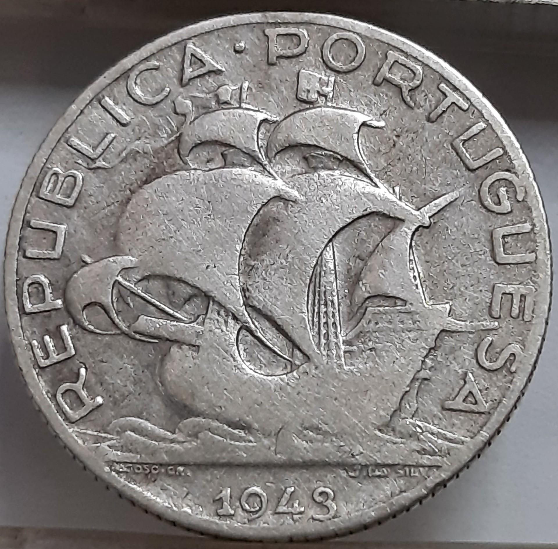 Portugalija 2,5 Eskudo 1943 KM#580 (6508)