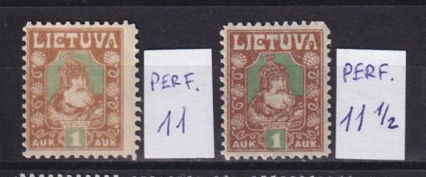 Lietuva 1921 Mi 95 skirtingi 2 spausdinimai. MNH