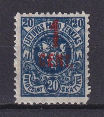 Lietuva 1922 Mi 145 Vertikalus korys, MH
