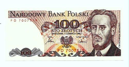 Lenkija. 100 zlotų ( 1986 ) XF