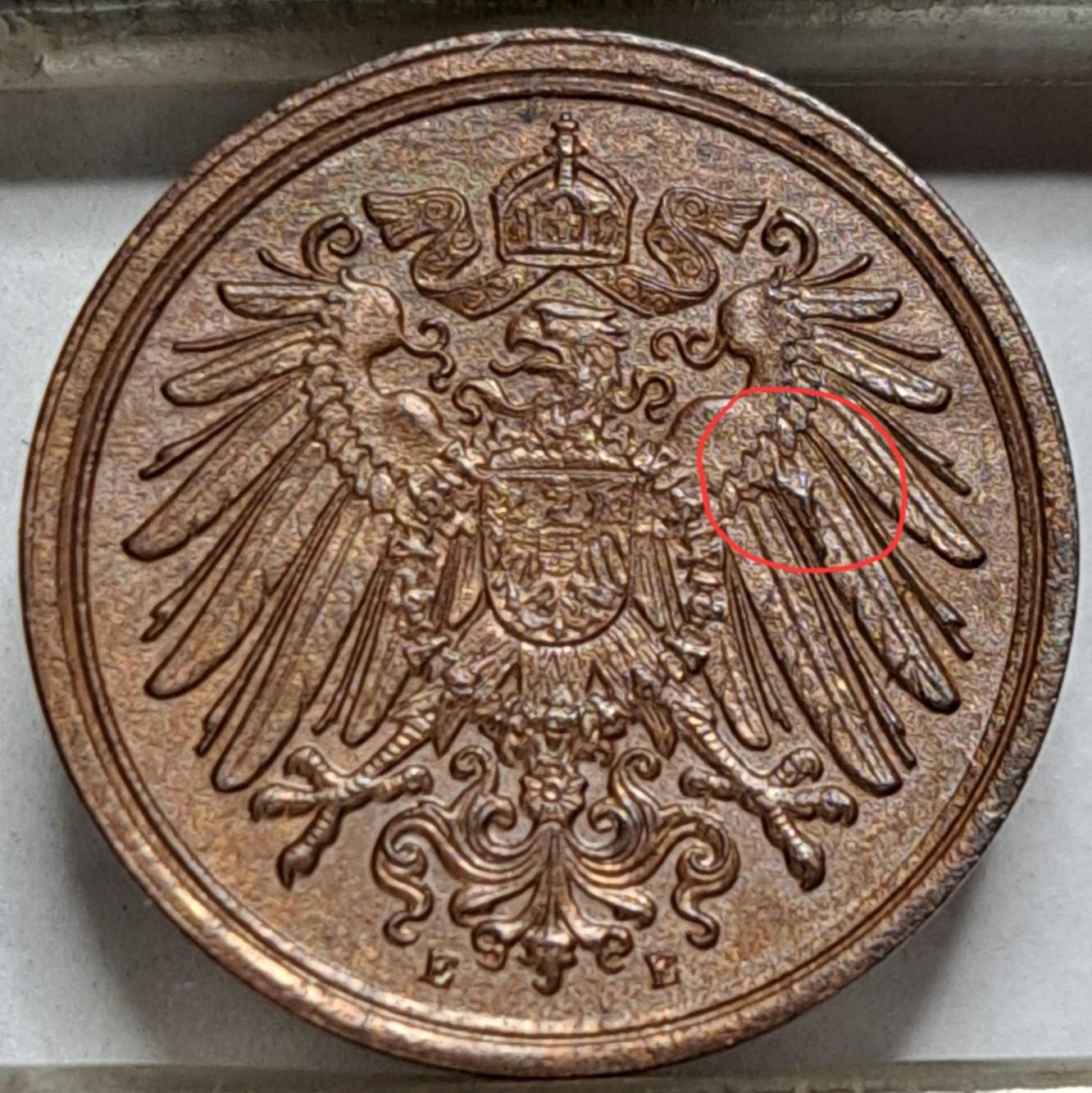 Vokietija 1 Pfenigas E 1903 UNC KM#10 Nr (6535)