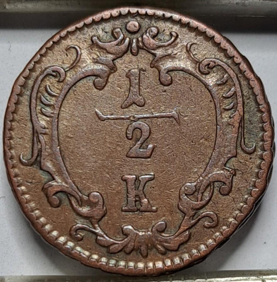 Austrija 1/2 Kreicerio ND 1760 (6722)