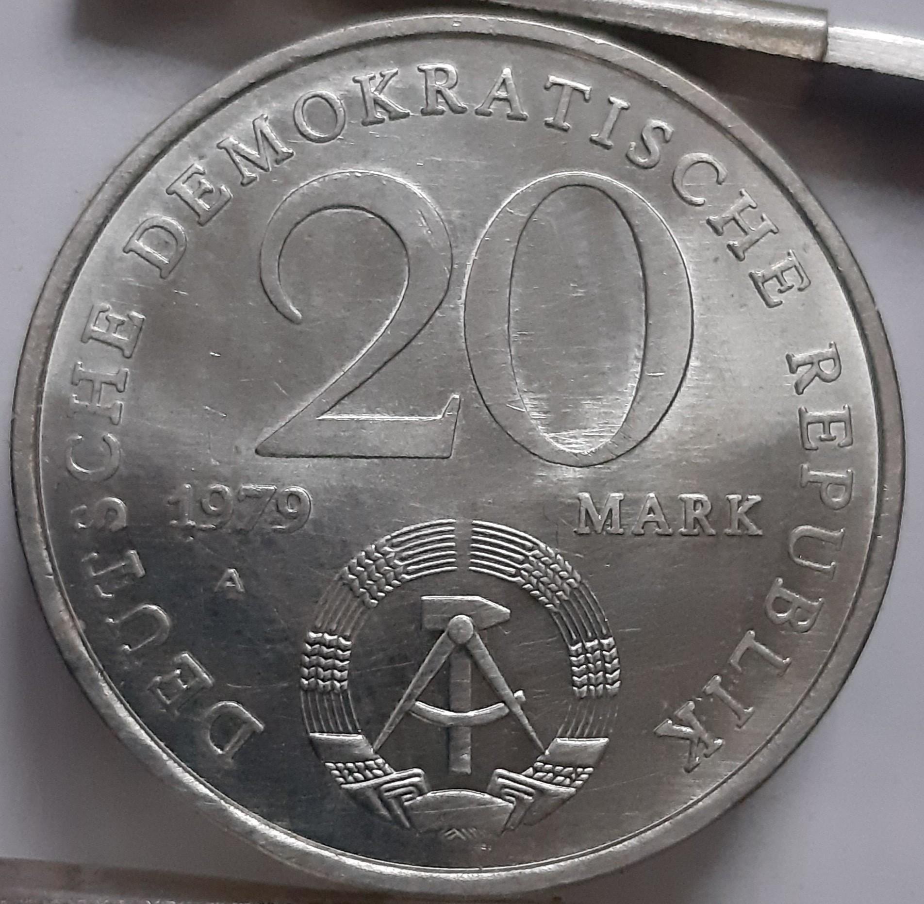 Vokietija 20 Markių 1979 Proginė KM#75 (6196)