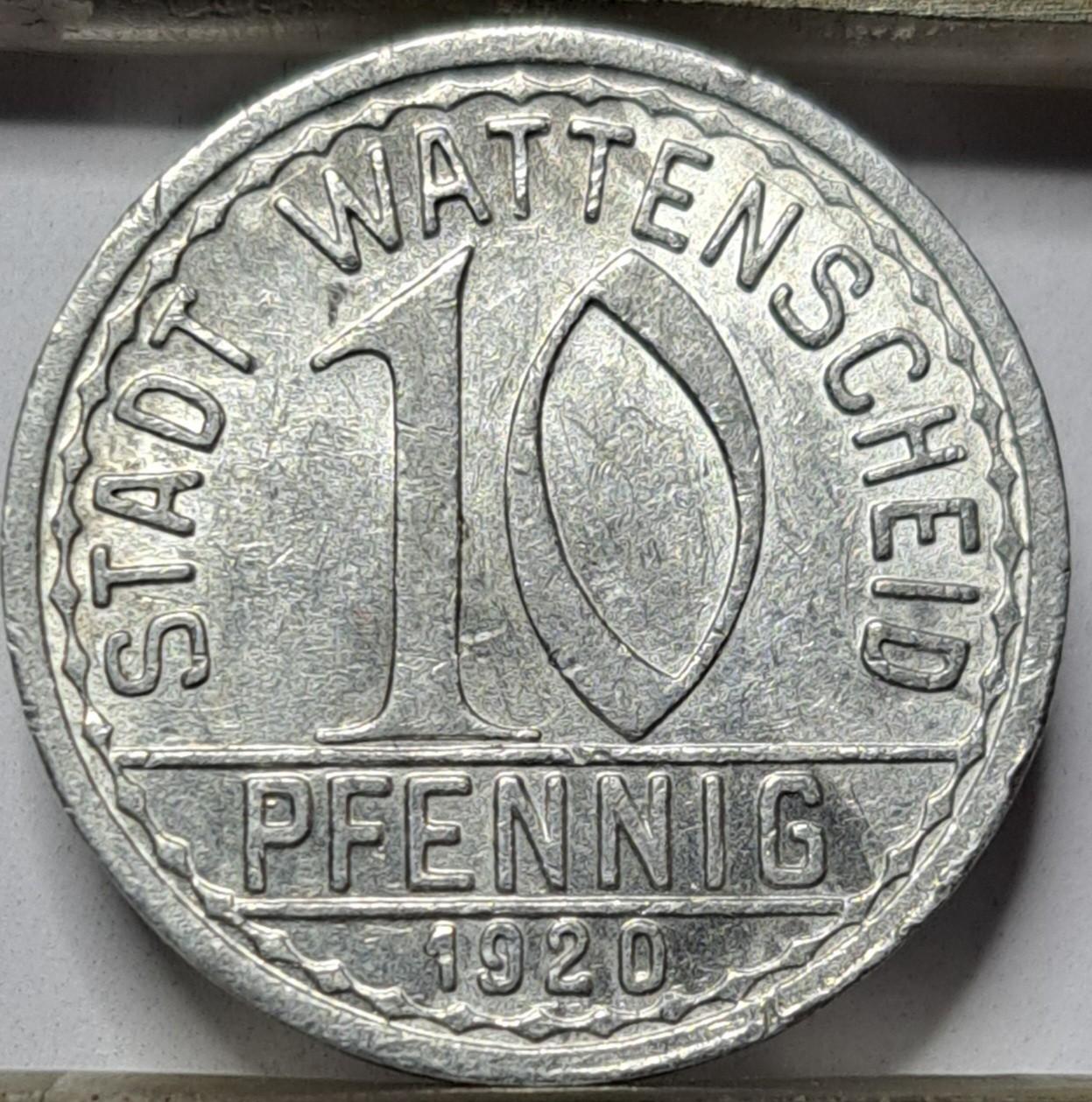 Vatenšeidas 10 pfenigu 1920 N#17149 (6543)