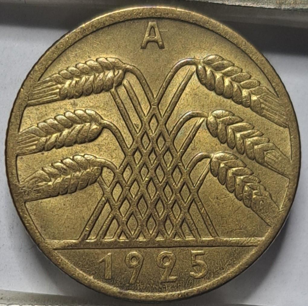 Vokietija 10 reichspfenigu A 1925 KM#40 (6551)