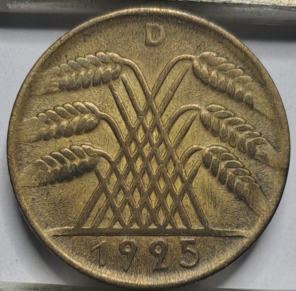 Vokietija 10 reichspfenigu D 1925 KM#40 (6552)