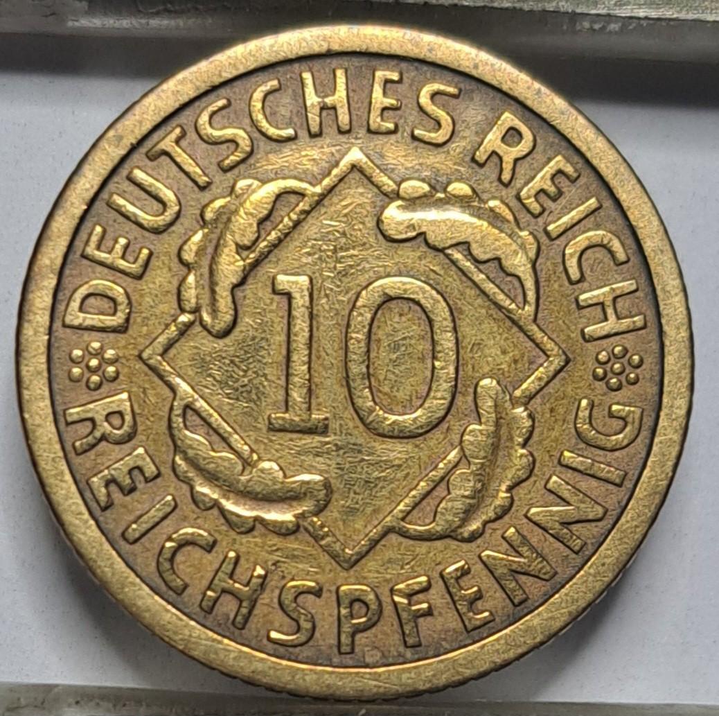 Vokietija 10 reichspfenigų E 1925 KM#40 (6553)
